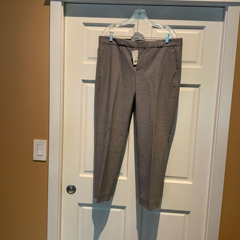 Light gray lightweight wool trousers